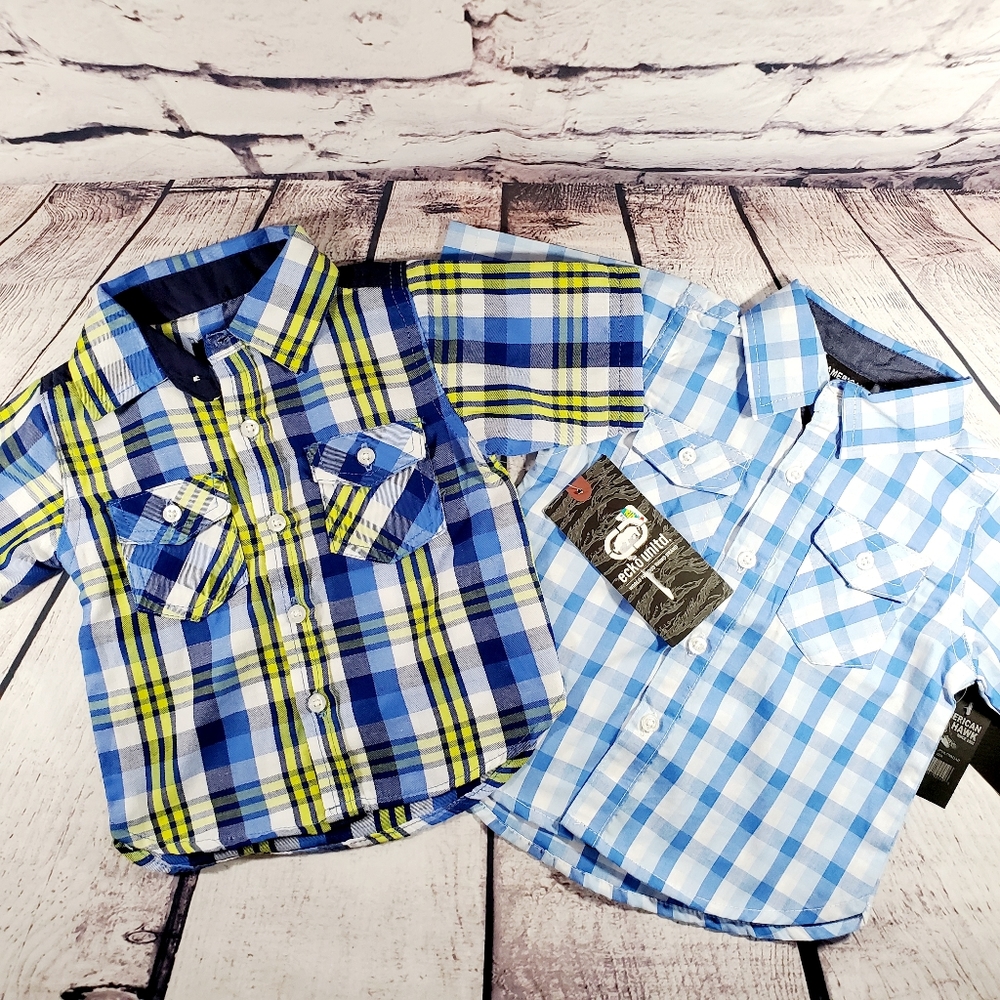 Toddler Boy Button Down Polo Shirts